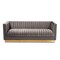 Baxton Studio Aveline Grey Velvet Upholstered Brushed Gold Finished Sofa 159-9785 - alternate 9